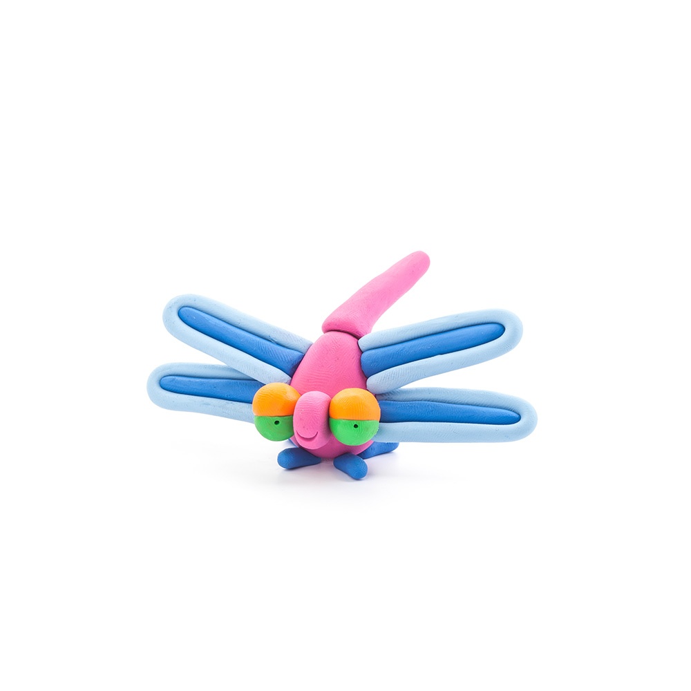 Hey Clay - Modelling Air-Dry Clay with Fun Interactive App - Ladybird, Snail, Dragonfly, Series Bugs, 6 cans - Image 5