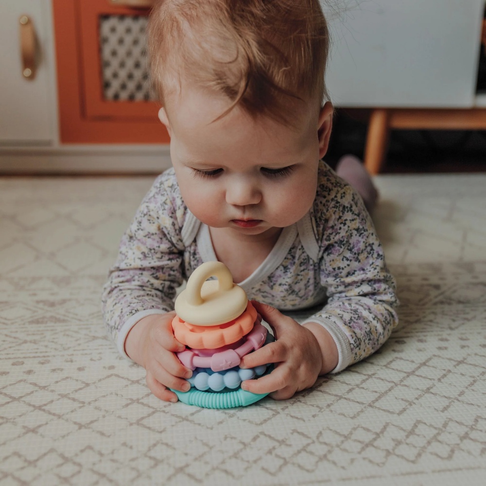 Jellystone Designs - Rainbow Wobble Stacker Silicone Toy - Pastel - Image 6