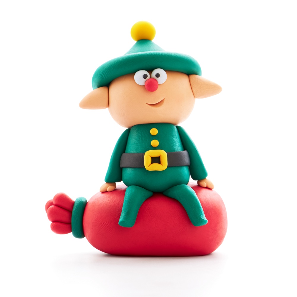 Hey Clay - Modelling Air-Dry Clay with Fun Interactive App - Santa's Helper, Christmas Series, 5 cans - Image 2