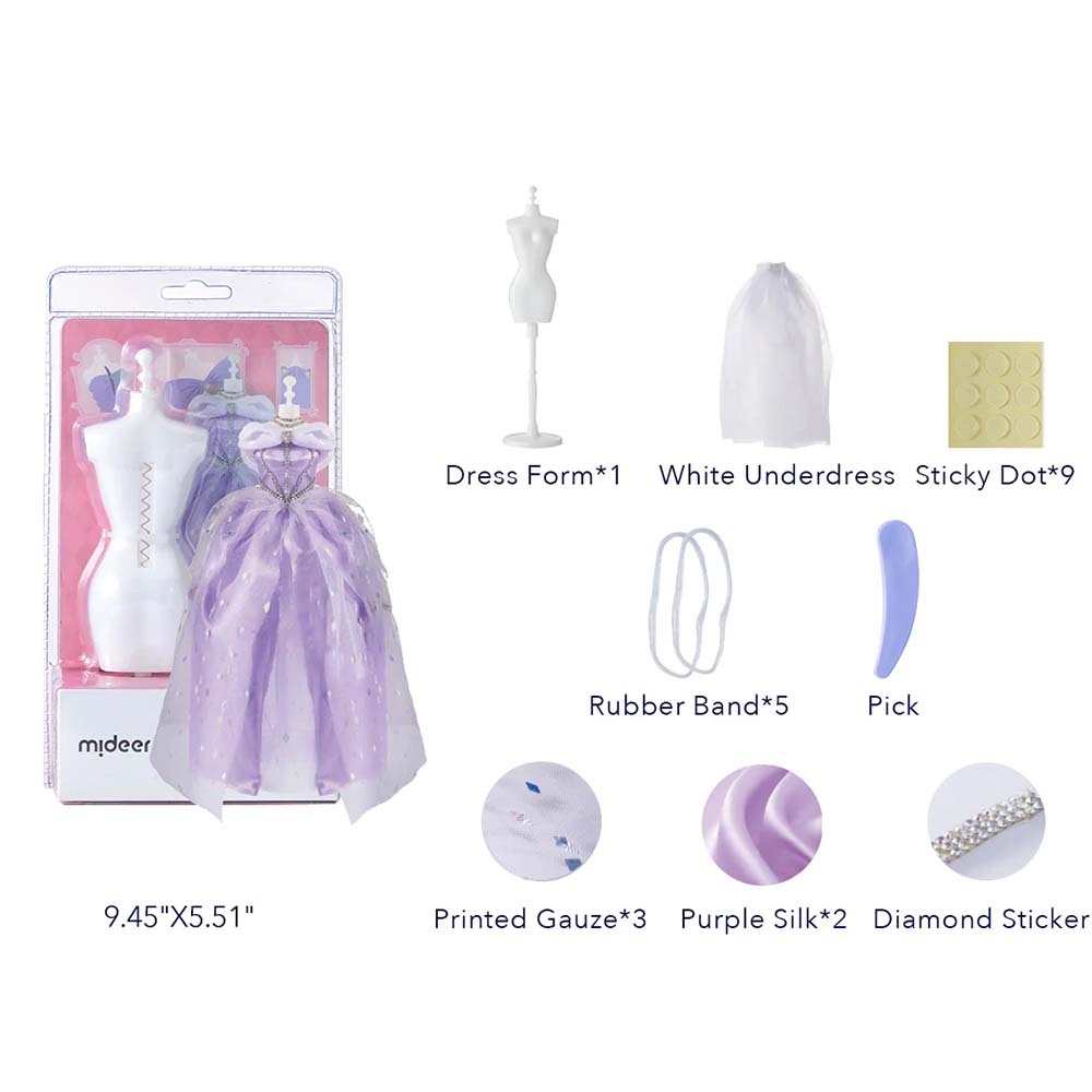 Mideer - Fashion Designer Dress Kit - Purple - Image 2