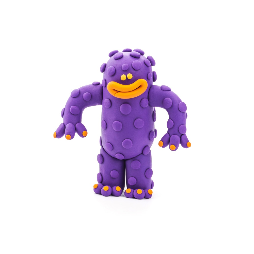 Hey Clay - Modelling Air-Dry Clay with Fun Interactive App - Hipster, Bigwig, Donut, Series Monsters, 6 cans - Image 3
