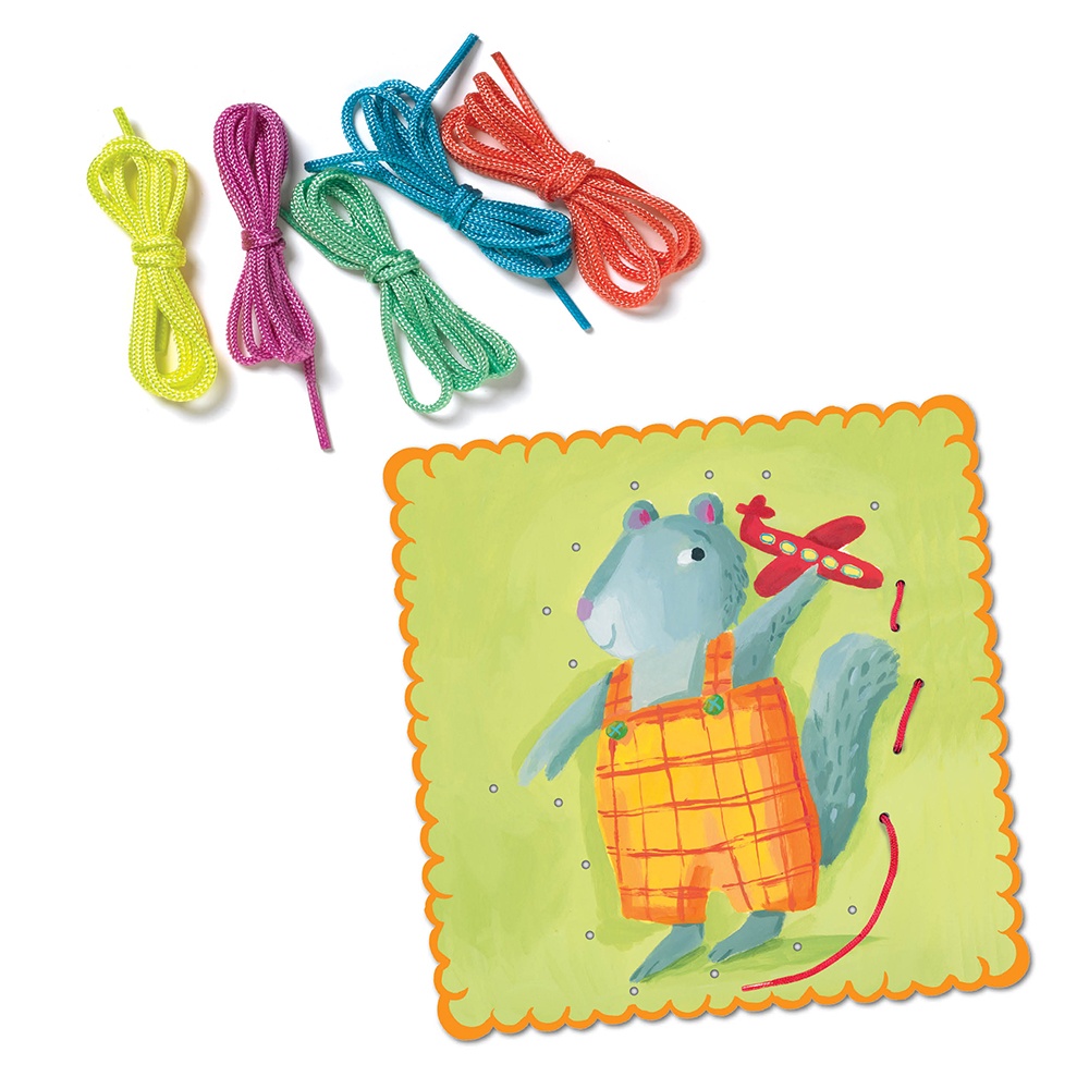 eeBoo - Fine Motor Lacing Activity Cards & Laces - Friendly Animals -** - Image 2
