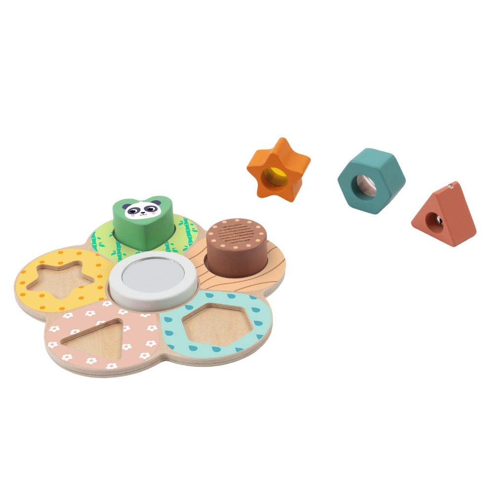 hi Pando - Wooden Sensory Shape Board Learning Toy - Image 2
