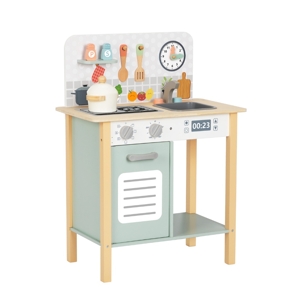 hi Pando - Pretend & Play - Wooden Kitchen Set - 8pcs - Image 2
