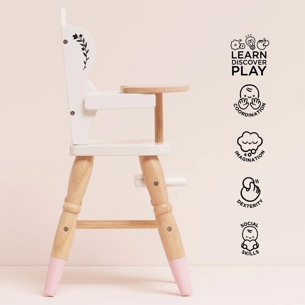 Le Toy Van - Dolls Wooden High Chair - Image 4