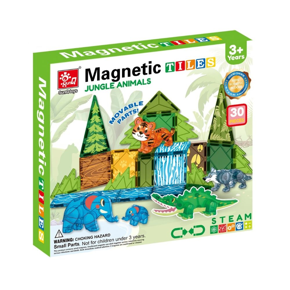Magnetic Tiles - Forest Animals Set - 30 Pieces - Image 2
