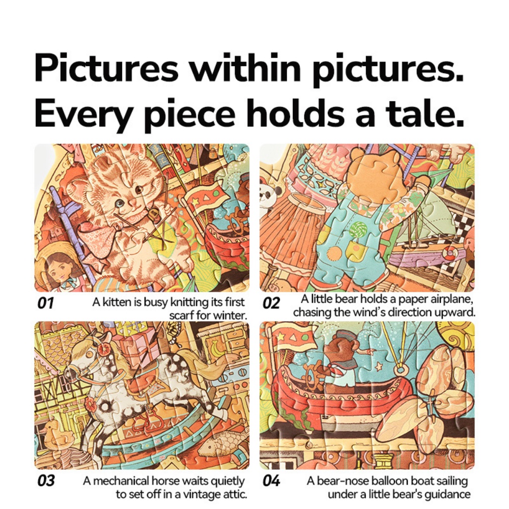 Mideer - Artist Puzzle: Bears Home - 226 Piece Shaped Jigsaw for Kids - Image 4