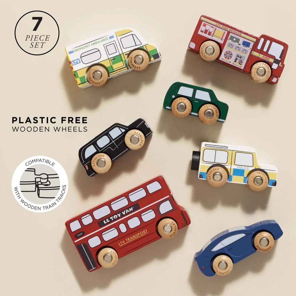 Le Toy Van - London Toy Car Set - 7pcs - Image 2