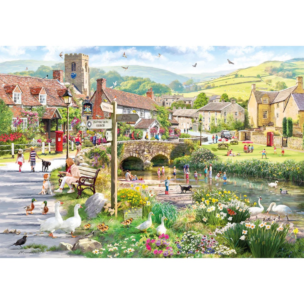 Gibsons - Puddle Ducks & Paddling - 500 Piece Jigsaw Puzzle - Image 2