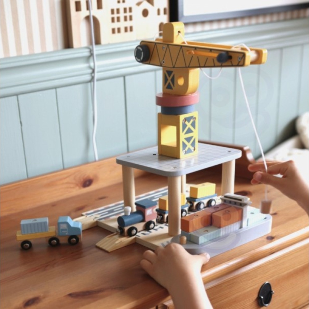 TookyToy - Pretend Play Port Crane Toy Set - Image 2
