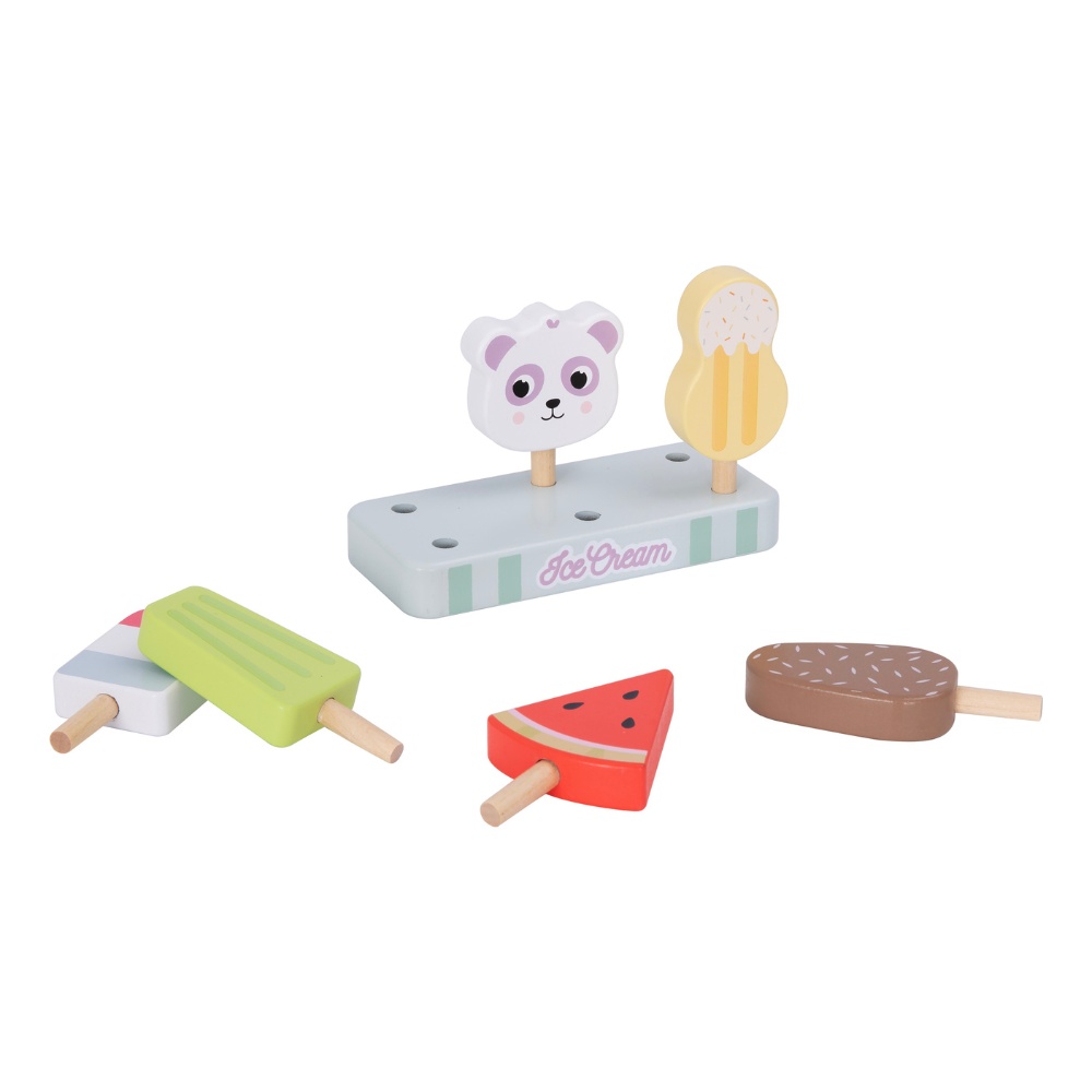 hi Pando - Pretend & Play Wooden Ice Cream Set - 7pcs - Image 4
