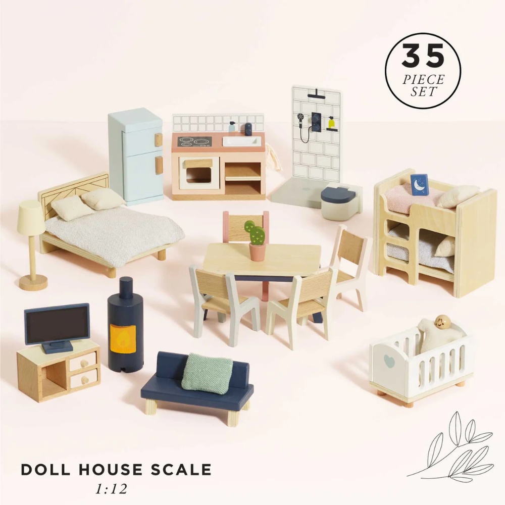 Le Toy Van - Complete Dolls House Furniture Set - 35pcs - Image 2