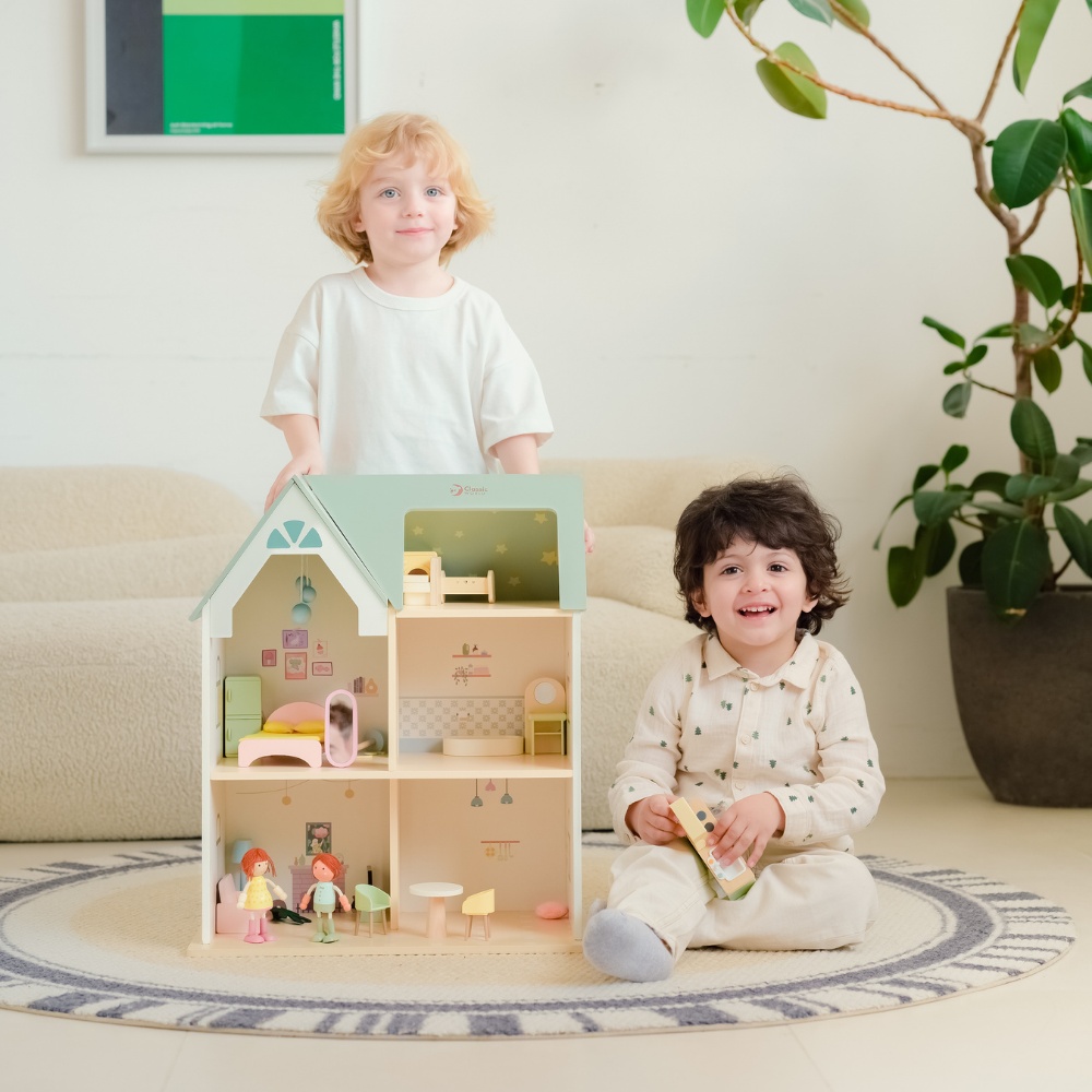 Classic World - Pretend & Play - Cozy Cottage Dollhouse - Image 6