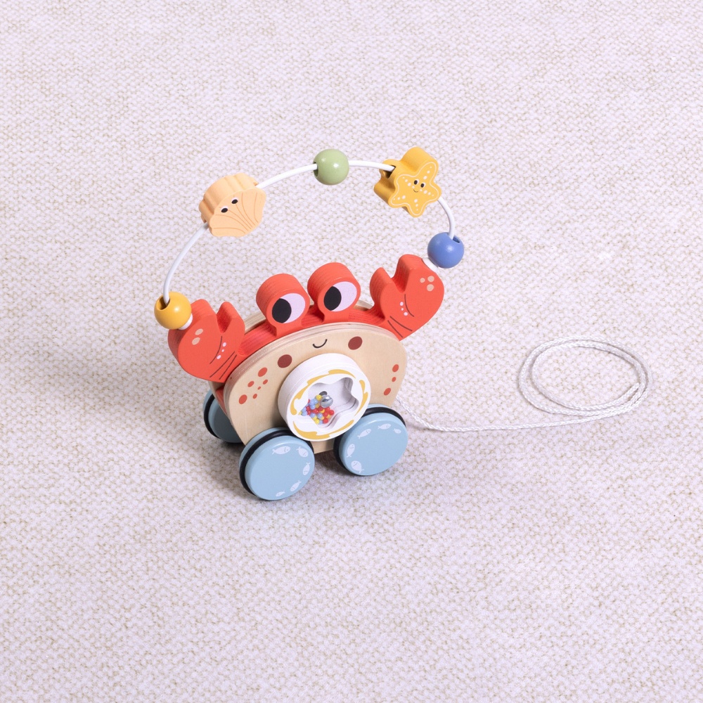 TookyToy - Wooden Pull Along Crab Bead Maze Toy - Image 6