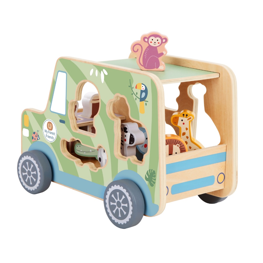 TookyToy - My Animal Friends - Safari Jeep Shape Sorting Toy 8pcs - Image 6