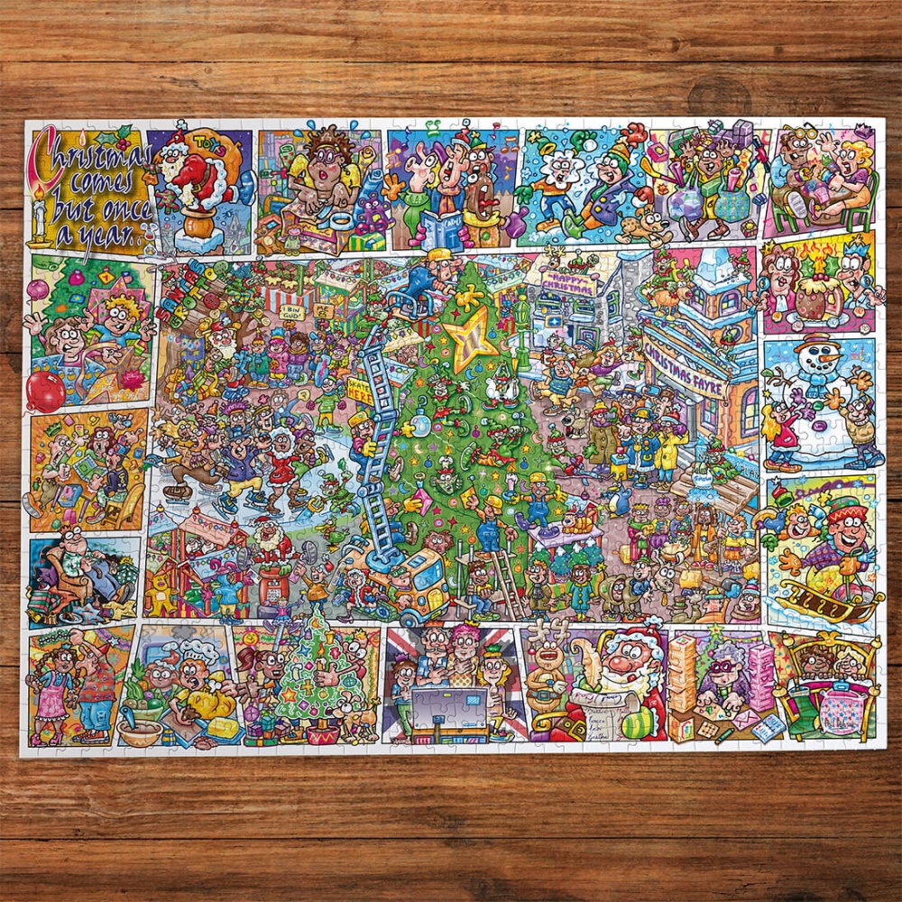Gibsons - Jokesaws: Crackers for Christmas - 1000 Piece Jigsaw Puzzle - Image 2