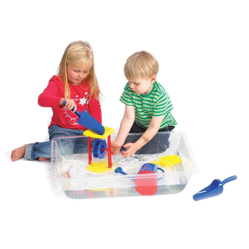EDX Education - Sensory Tray With Stand - Sand & Water Messy Tray - Translucent - Image 6
