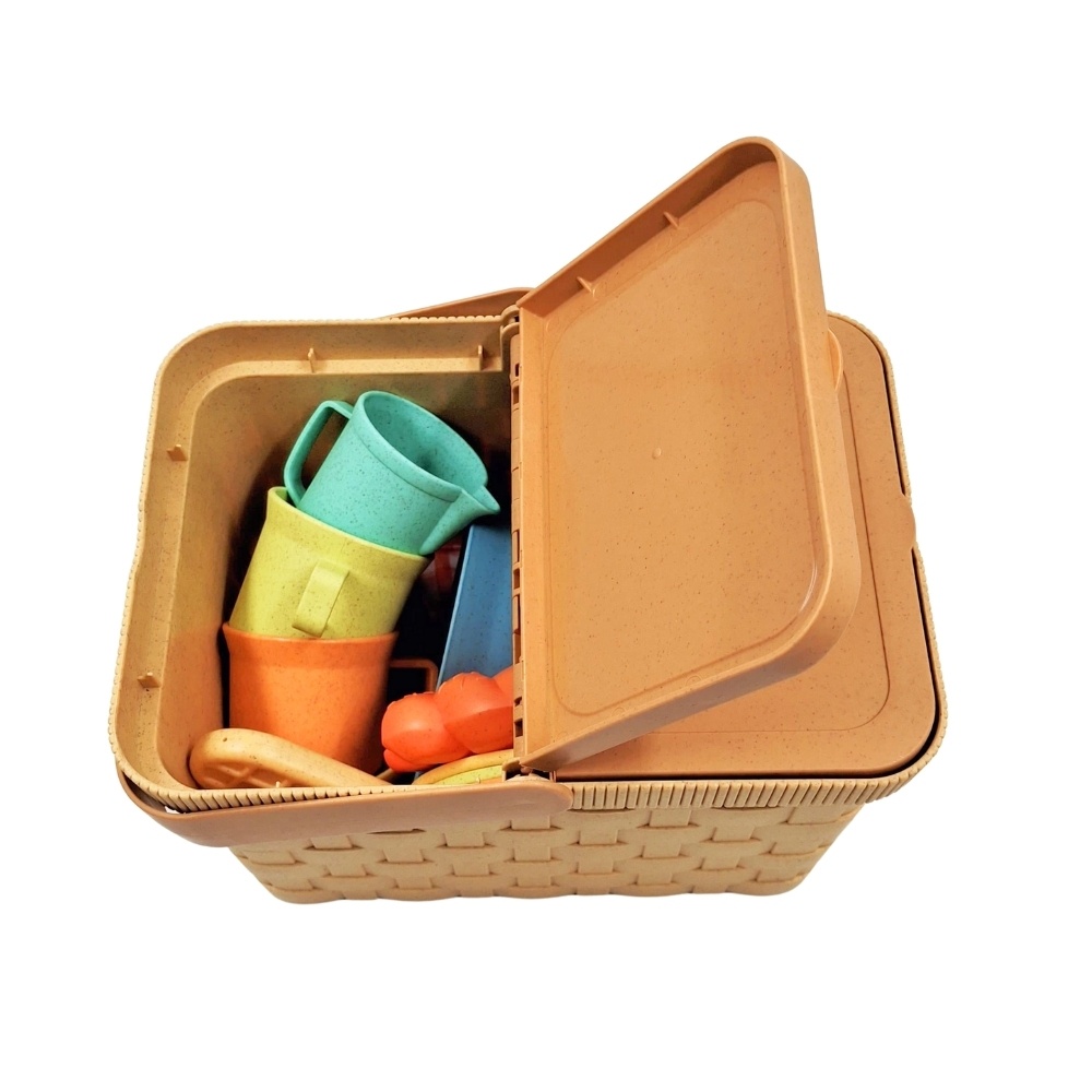 Mingli Toys - Pretend & Play - Picnic Teapot Play Set - Eco-friendly - 27 Pieces - Image 4