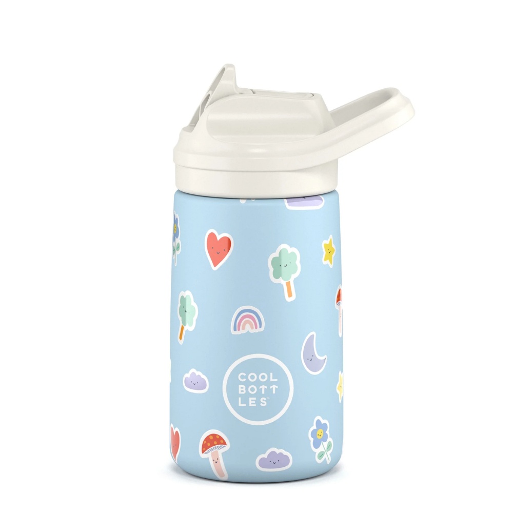Cool Bottles - Kiddies Triple-Insulated Water Bottle - Rainbow Clouds 350ml - Image 3