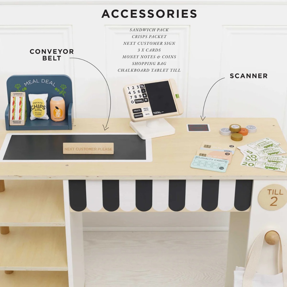 Le Toy Van - Wooden Supermarket Till Checkout & Accessories - Image 3