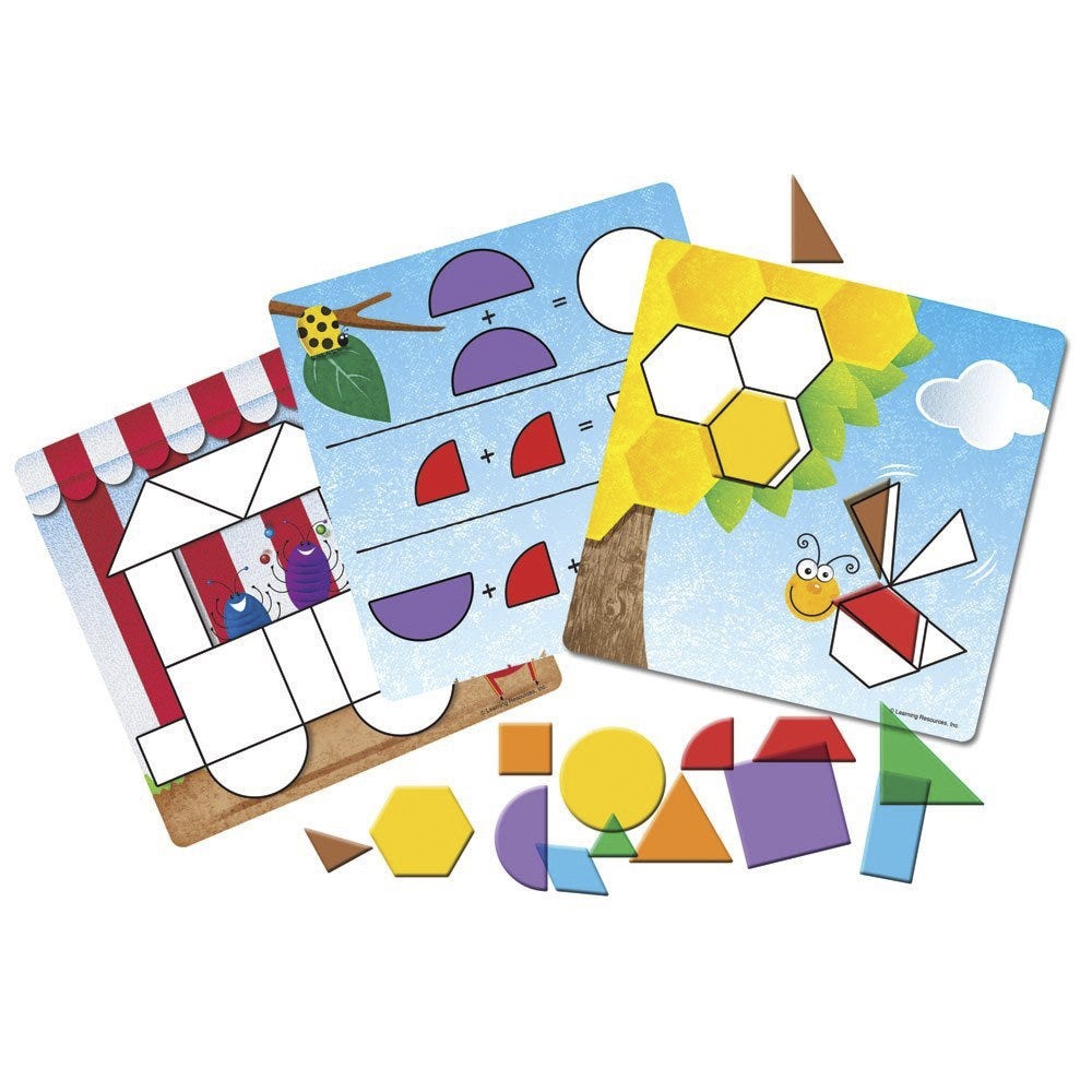 Learning Resources - Shapes Don't Bug Me Activity Set: Learning Math Games for Kids - Image 3