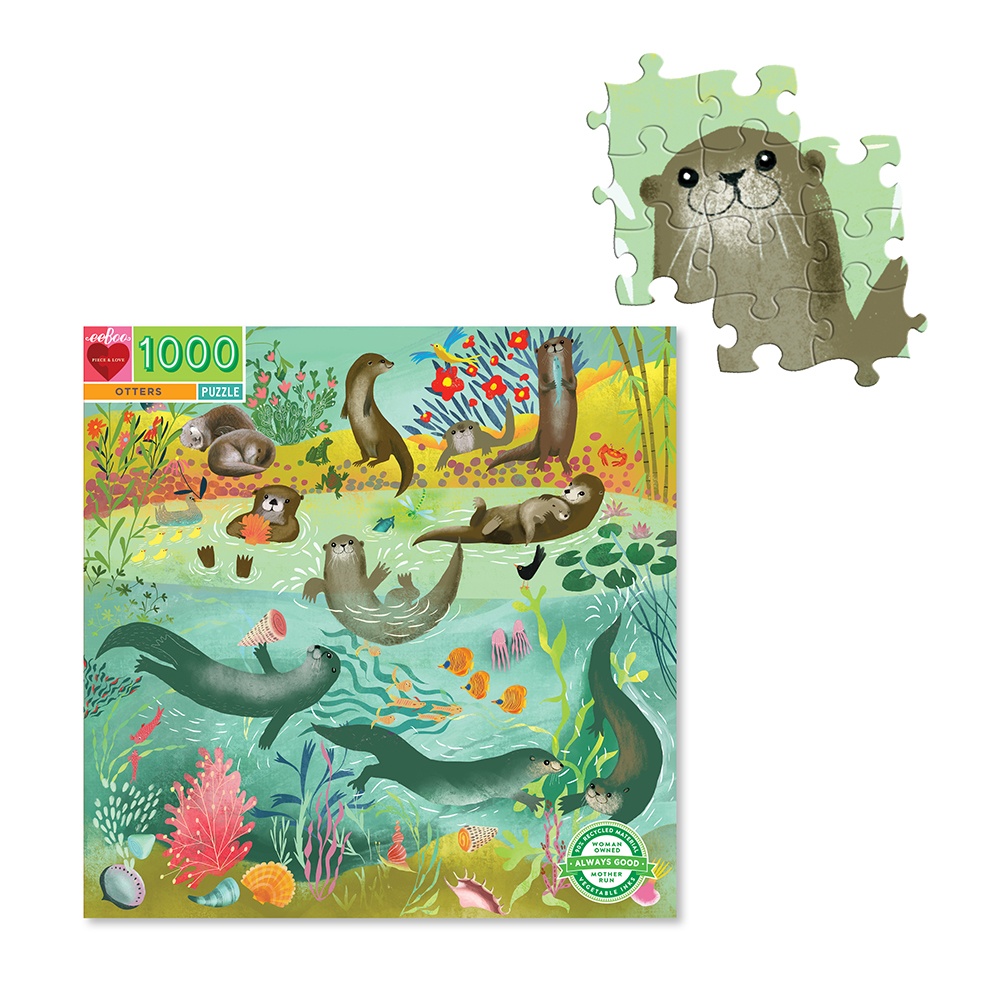 eeBoo - Otters 1000 Piece Puzzle - Image 3