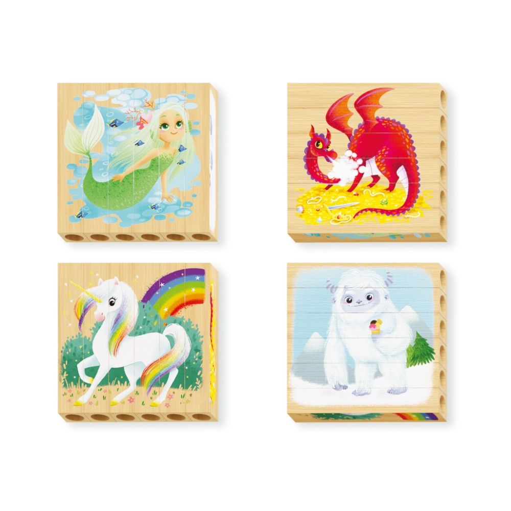 Quercetti - Wooden, Eco-Friendly Fantastic Animals Block Puzzles: 4 Puzzles - Image 2