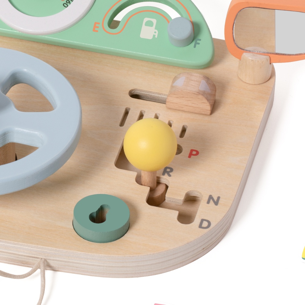 Classic World - Steering Wheel Wooden Busy Board - 5pcs - Image 4