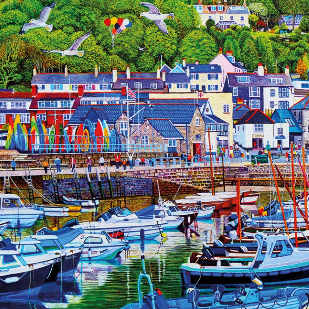 Gibsons - Lyme Regis Harbour - 1000 Piece Jigsaw Puzzle - Image 4