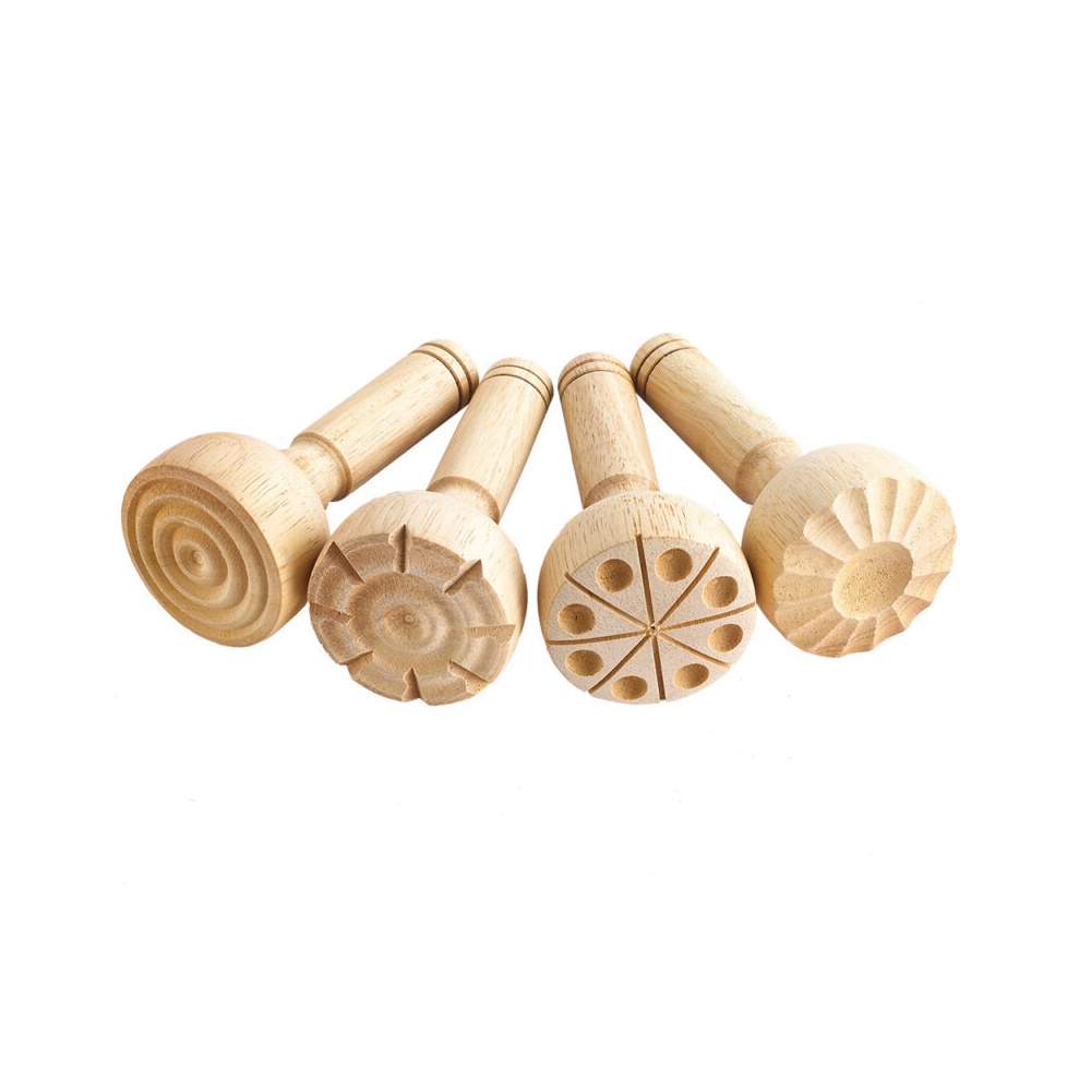EDX Education - Dough Stamp Set Wood 4pc - Image 3