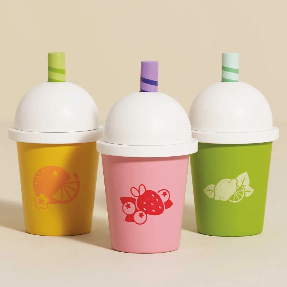 Le Toy Van - Wooden Take Away Smoothie Trio - 3pcs - Image 3