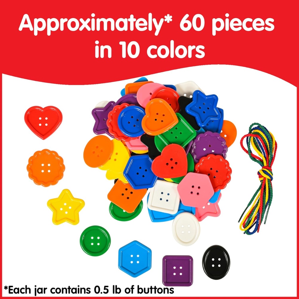 EDX Education - Buttons Assorted - Small - 500G Jar - Image 3