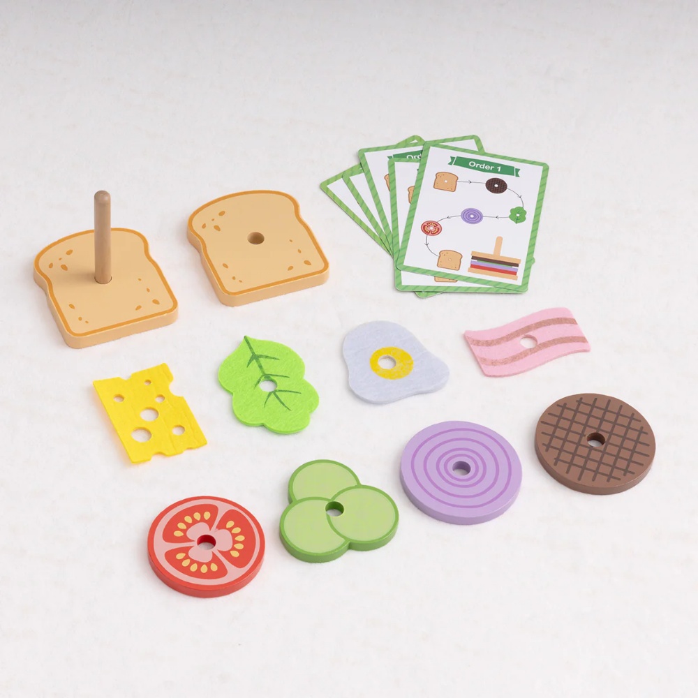 TookyToy - Making A Sandwich - Stacking & Sequencing Activity Toy - Image 5