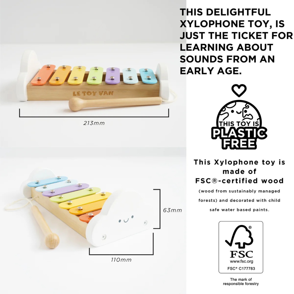 Le Toy Van - Wooden Rainbow Xylophone - 2pcs - Image 6