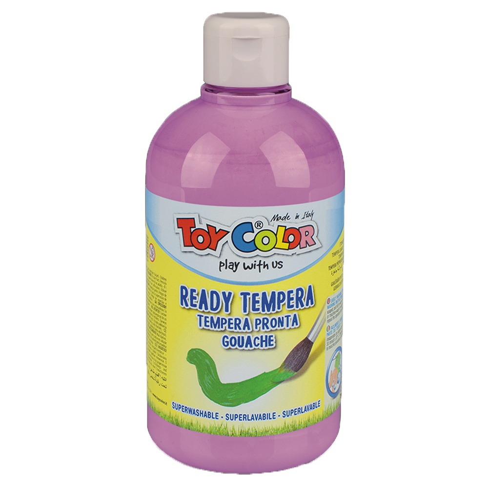 Toy Color - Superwashable Ready-Mix Tempera Paint for Kids - Pastel Shades - Bulk Pack 6 x 500ml - Image 8