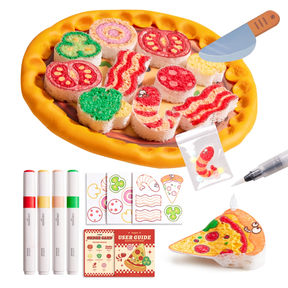 Jar Meló - Magic Puffy Pizza Kit - 3D Art & Pretend Play Cooking Set