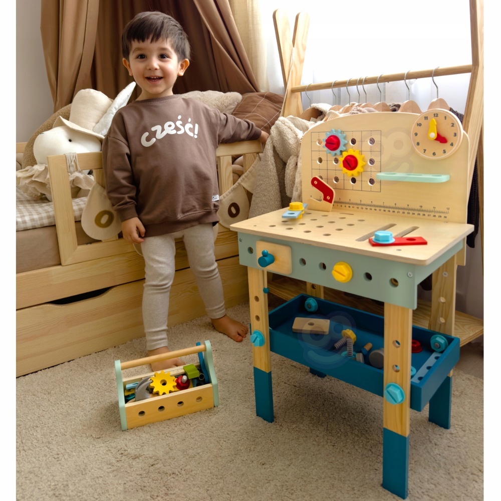 TookyToy - Pretend Play Work Bench & Tools Toy Set - Image 2