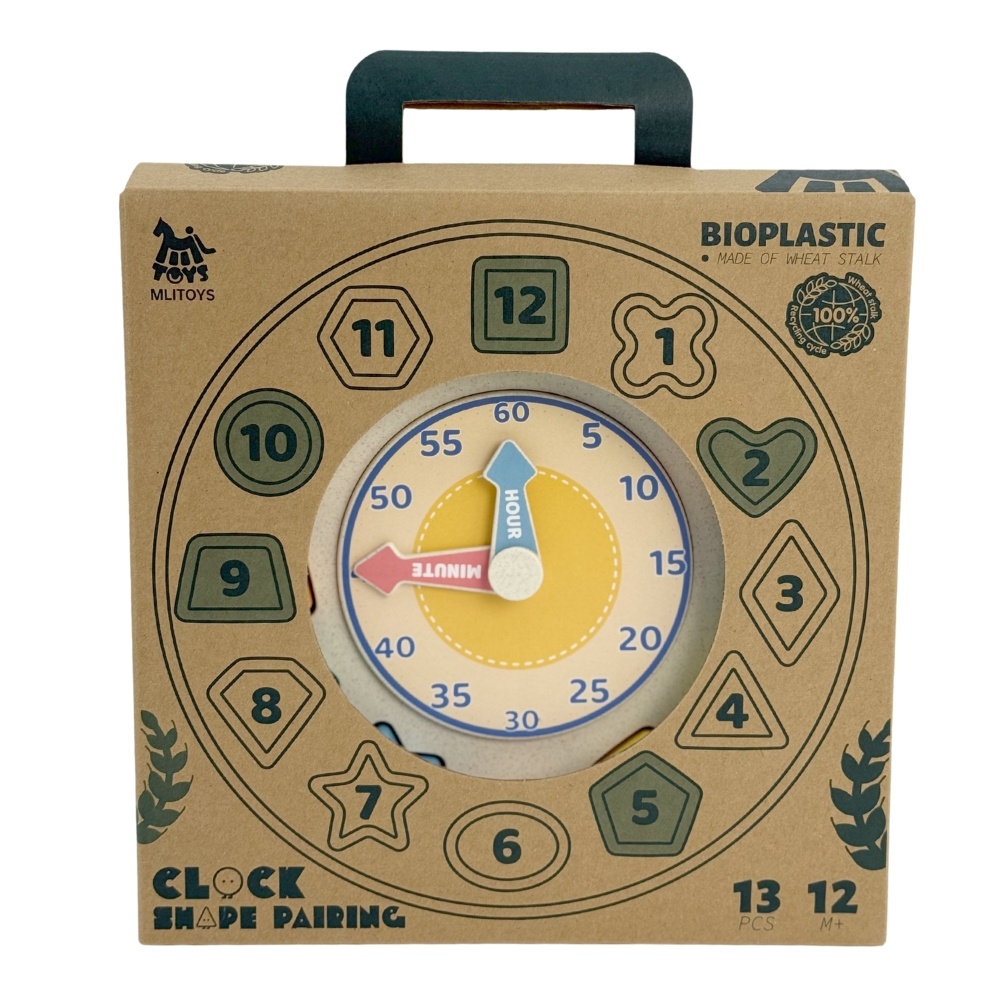 Mingli Toys - Clock Shape Sorter Puzzle - Eco-friendly Educational Toy - 13 Pieces - Image 5