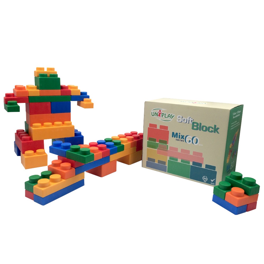 Greenbean - Jumbo Soft Blocks - Basic - 60pcs - Eco Box -**