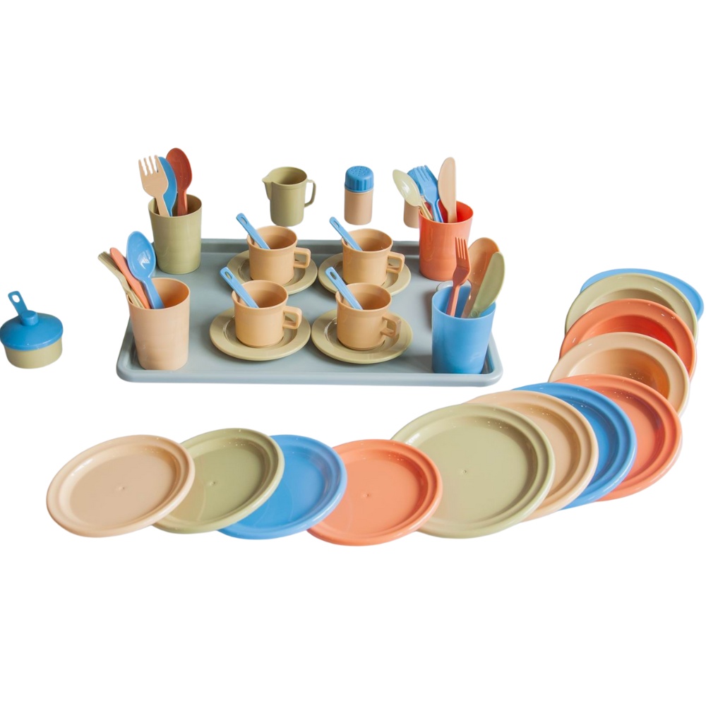 Greenbean - Pretend & Play Complete Kitchen Set - Natural - 80pcs - Image 5