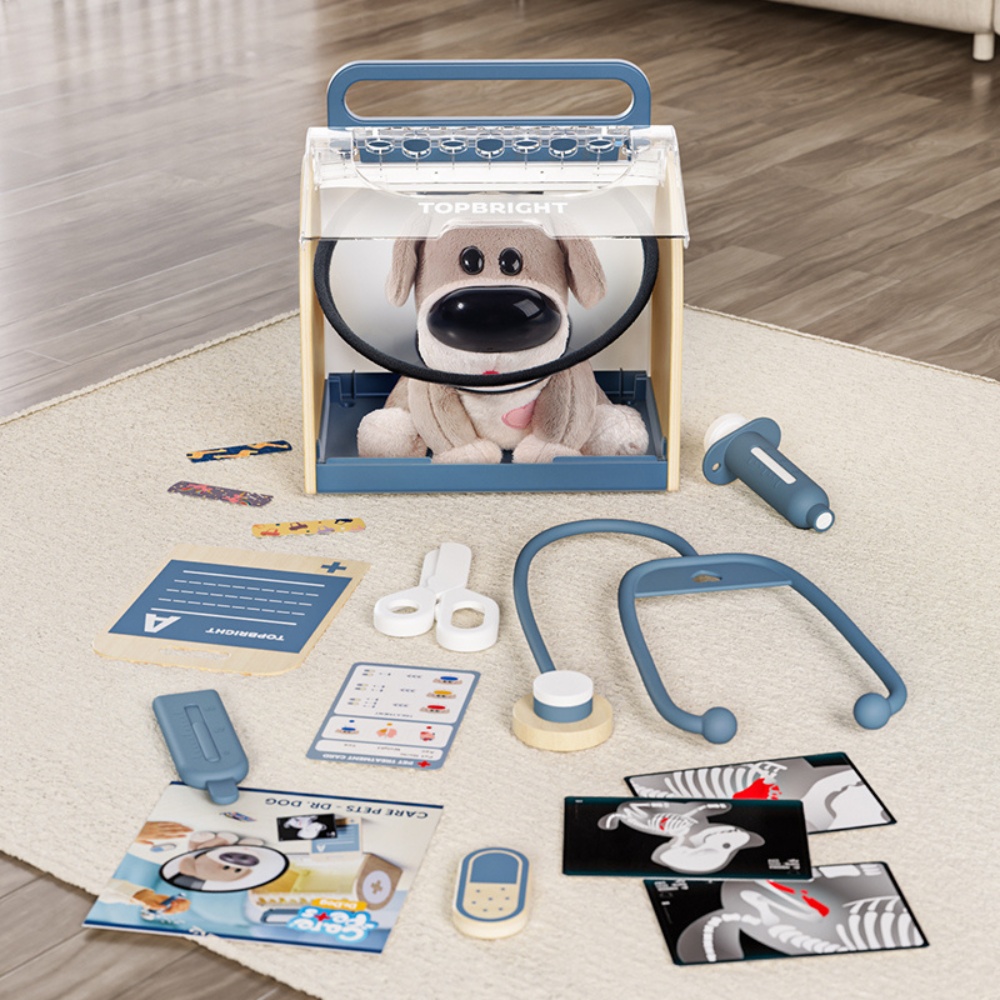 TopBright - Pretend Play Doctor Vet Kit - Interactive Puppy with Sound & Lights - Image 3