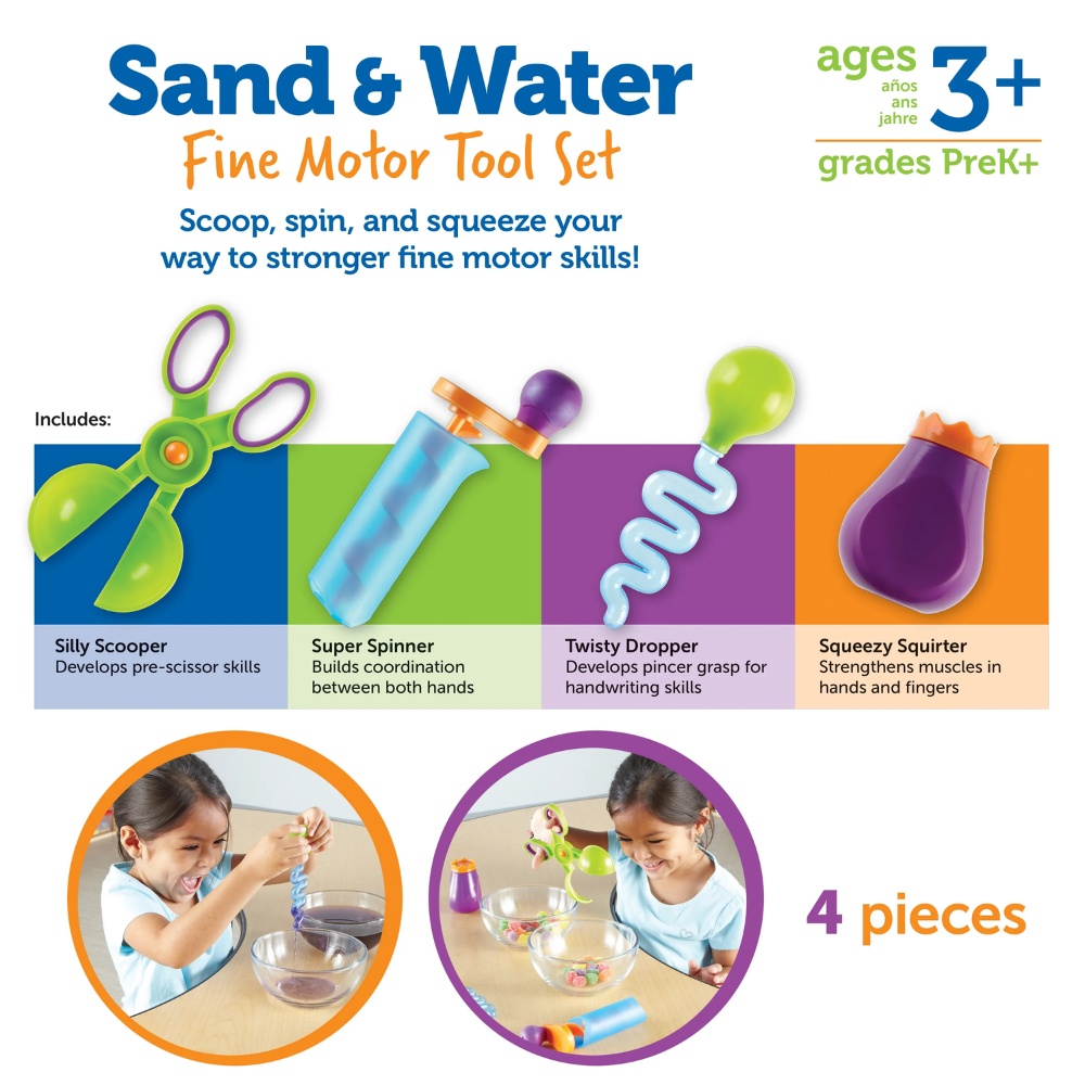 Learning Resources - Sand & Water Fine Motor & Sensory Play Tool Set - Image 6