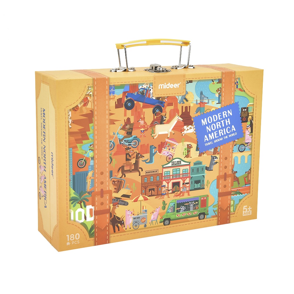 Mideer - Travel Around the World Puzzle - Modern North America - 180pcs - Image 3