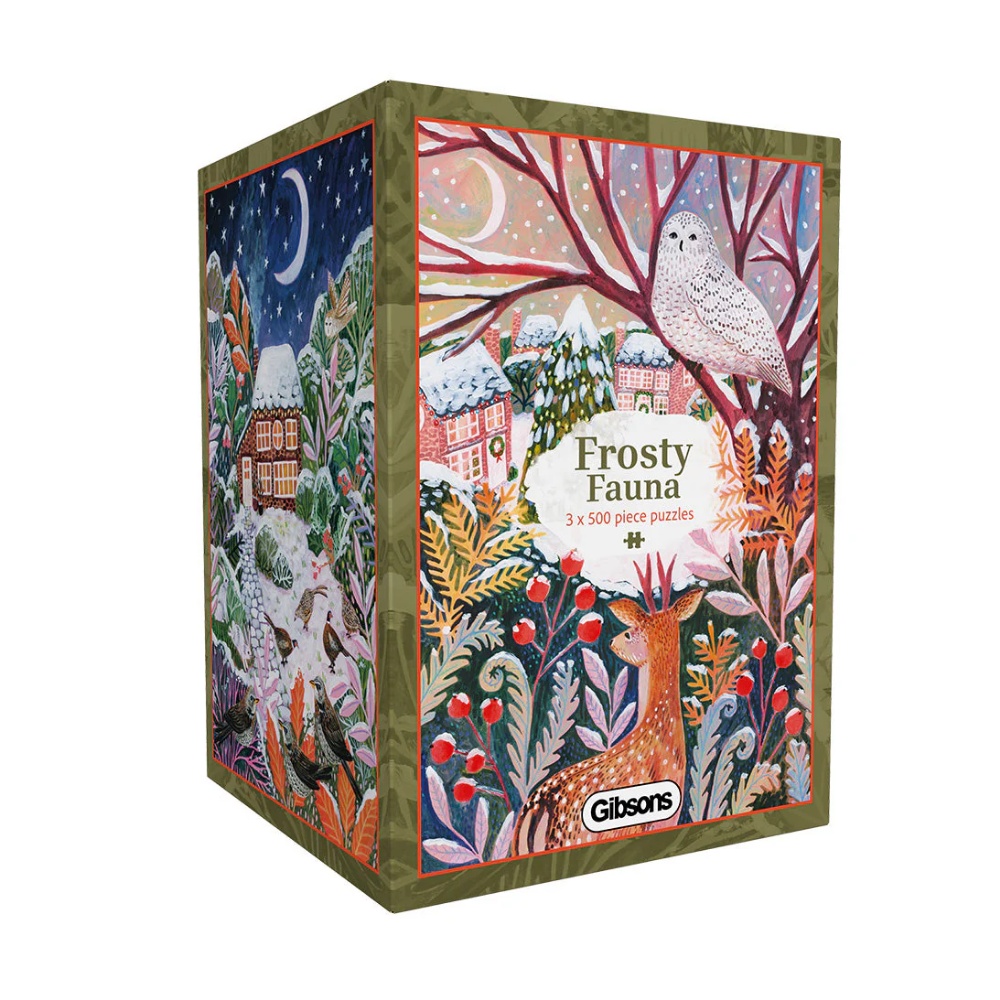 Gibsons - Frosty Fauna - 3 x 500 Piece Jigsaw Puzzles