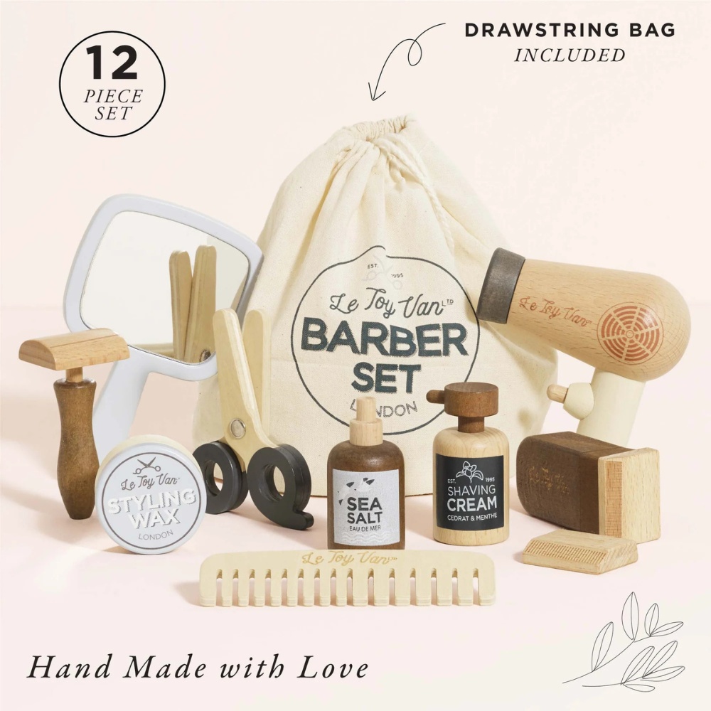 Le Toy Van - Wooden Hairdresser and Barber Kit - 12pcs - Image 2