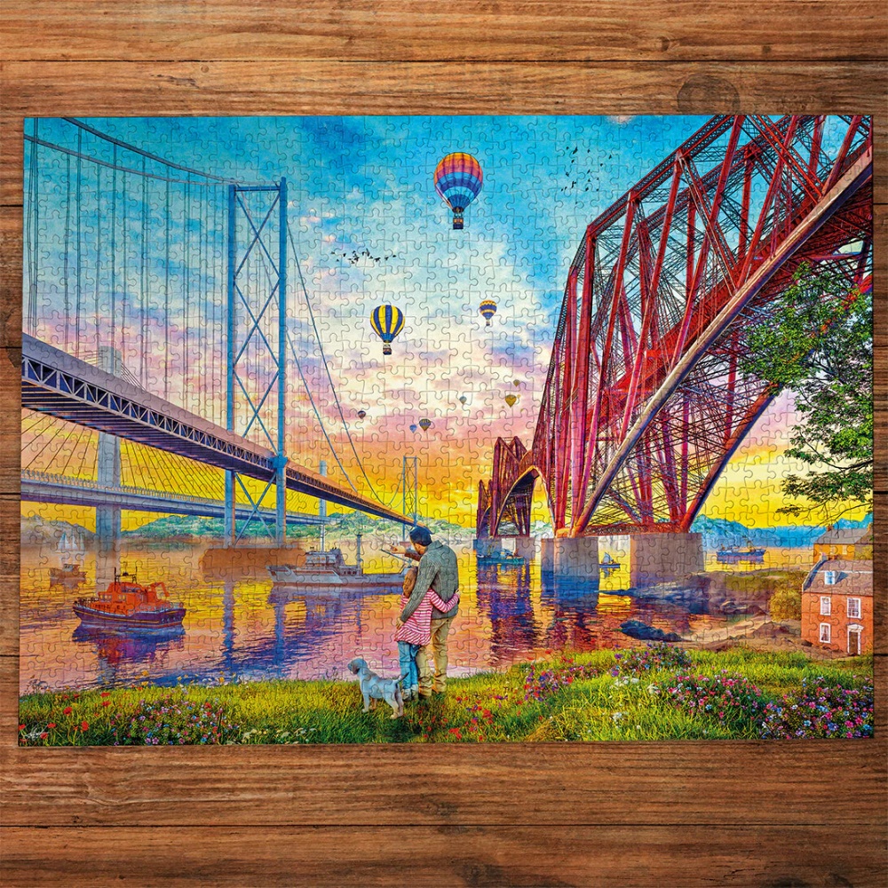 Gibsons - Three Bridges Crossing - 1000 Piece Jigsaw Puzzle - Image 2