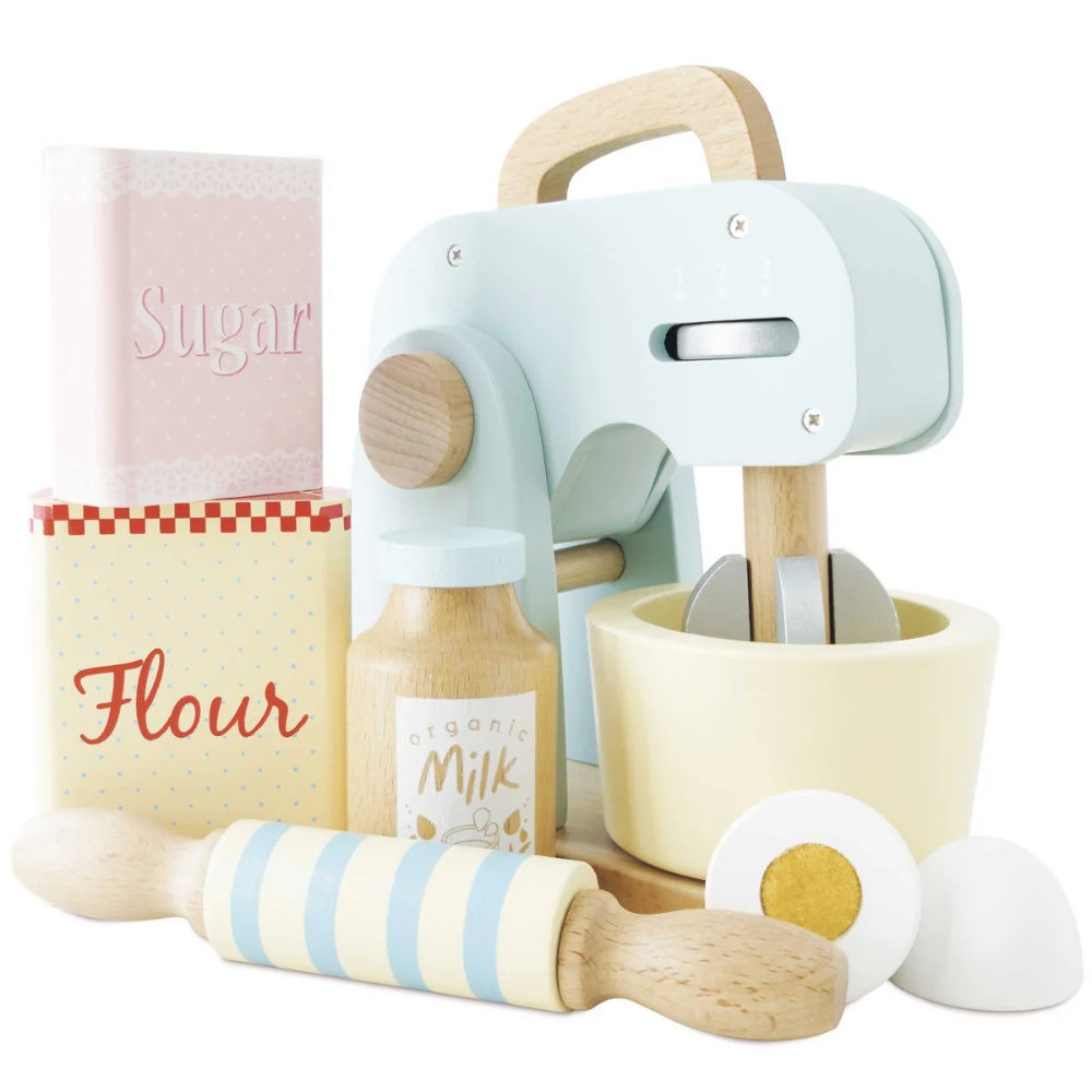 Le Toy Van - Wooden Bakers Mixer Set - 8pcs - Image 5