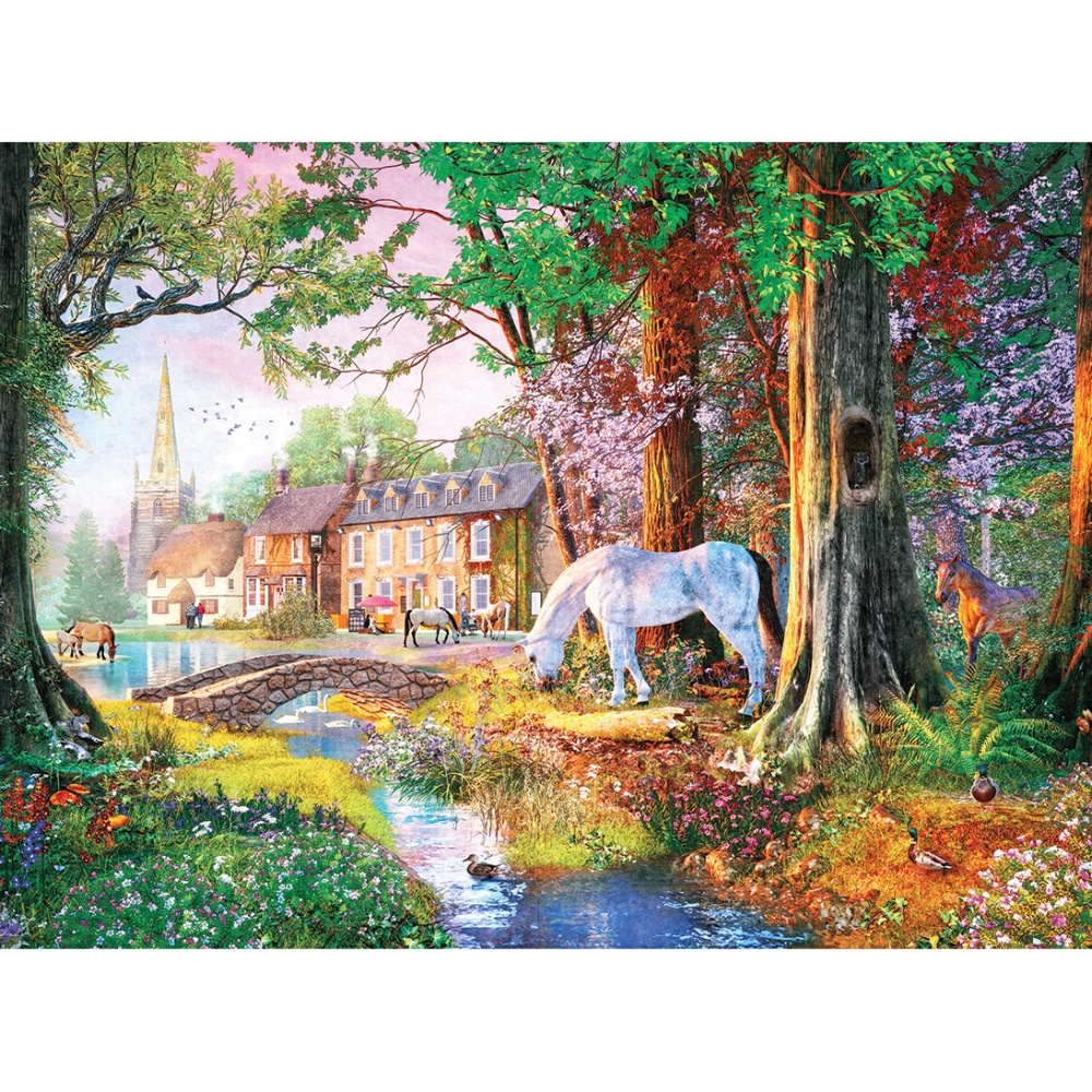 Gibsons - New Forest Ponies - 1000 Piece Jigsaw Puzzle - Image 2