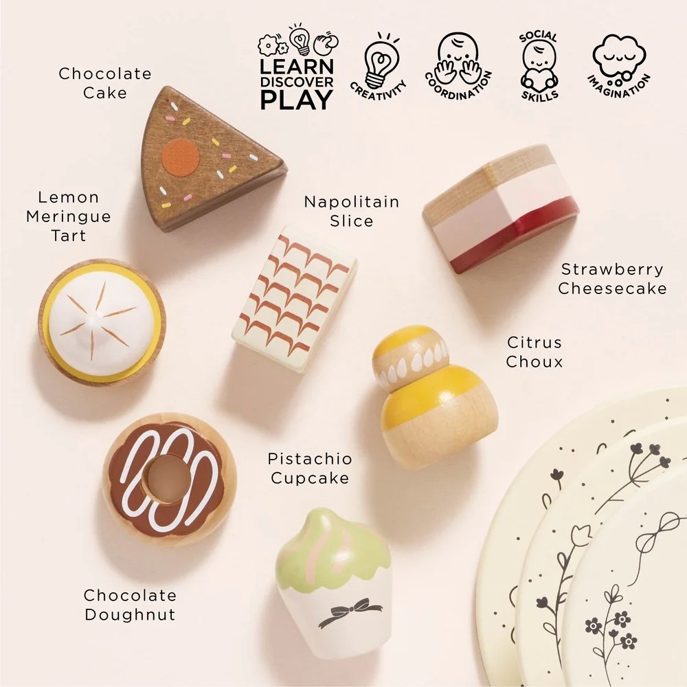 Le Toy Van - Three Tier Cake Stand - 8pcs - Image 3