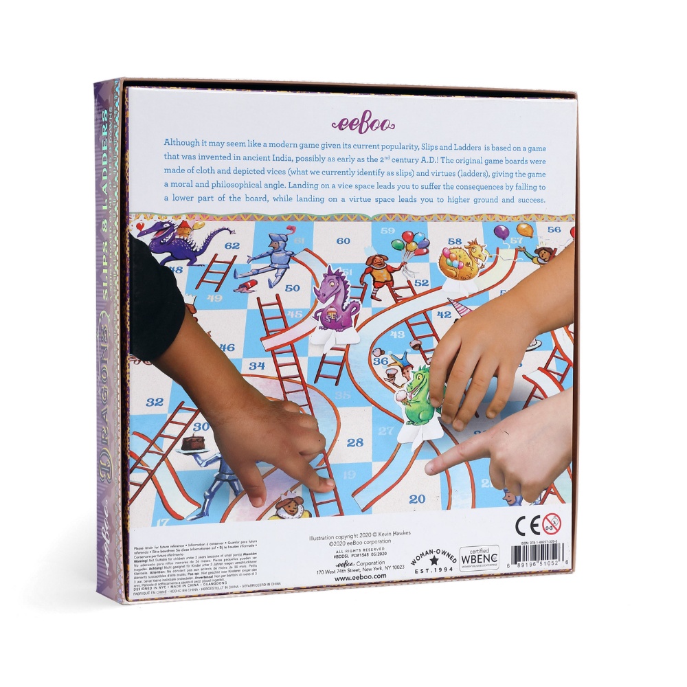 eeBoo - Snakes and Ladders Kids Board Game with Dragon Theme -** - Image 5